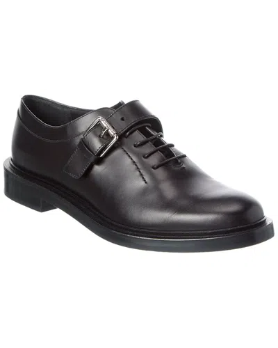 Max Mara Leather Oxford In Black