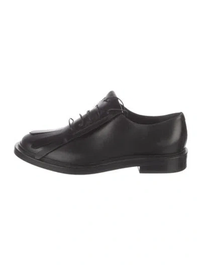 Pre-owned Max Mara Leather Oxfords In Black