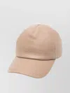 Max Mara Leather Panelled Baseball Hat With Curved Brim In Neutral