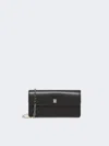 Max Mara Leather Phone Pouch In Black
