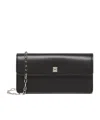 Max Mara Leather Phone Pouch In Black