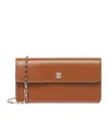 Max Mara Leather Phone Pouch In Brown