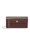 Max Mara Leather Phone Pouch In Burgundy