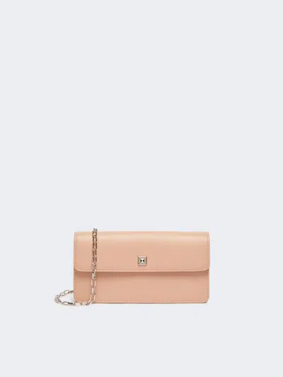 Max Mara Leather Phone Pouch In Pink