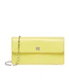 Max Mara Leather Phone Pouch In Yellow