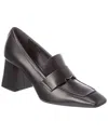 Max Mara Leather Pump In Black