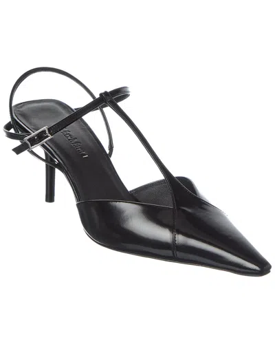 Max Mara Leather Pump In Black