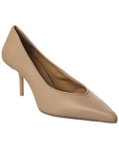 Max Mara Leather Pump In Brown