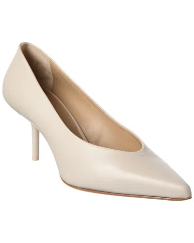 Max Mara Leather Pump In White