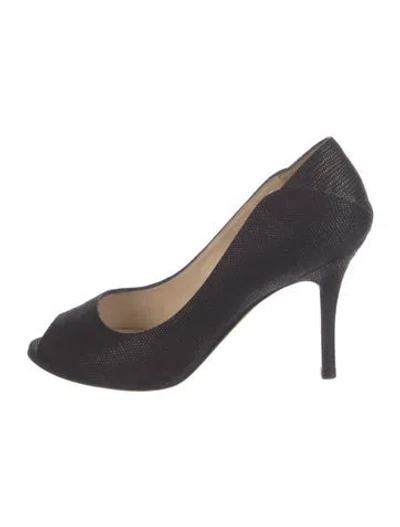 Pre-owned Max Mara Leather Pumps In Black