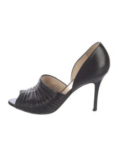Pre-owned Max Mara Leather Pumps In Black