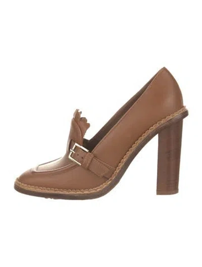 Pre-owned Max Mara Leather Pumps In Brown