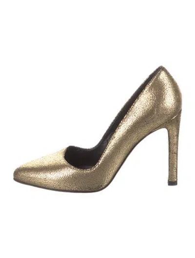 Pre-owned Max Mara Leather Pumps In Gold