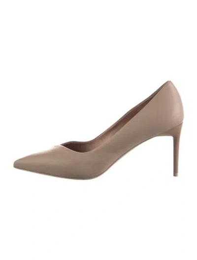 Pre-owned Max Mara Leather Pumps In Neutrals