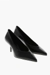 Max Mara Leather Pumps With Point Toe And Heel 7,5cm In Black