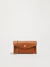 Max Mara Leather Purse Pouch In Rust