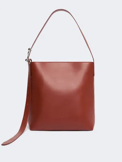 Max Mara Leather S-buckle Shopper Bag In Brown