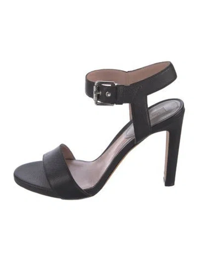 Pre-owned Max Mara Leather Sandals In Black