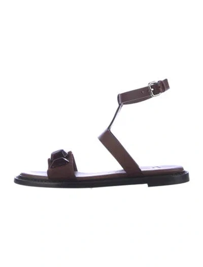Pre-owned Max Mara Leather Sandals In Black
