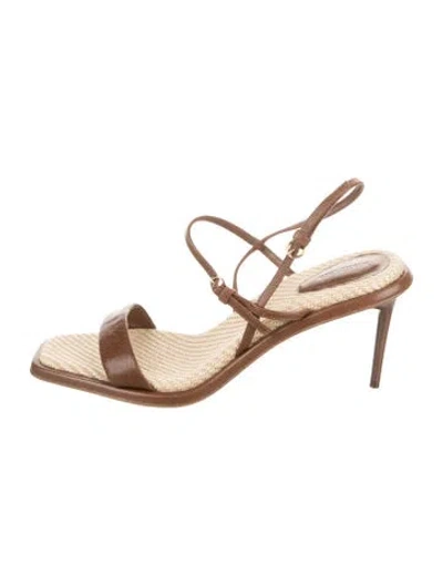Pre-owned Max Mara Leather Sandals In Brown