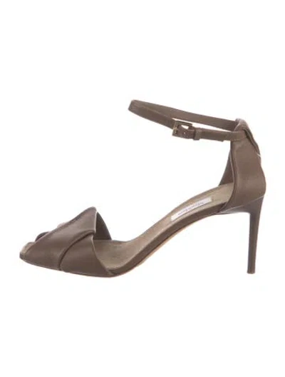 Pre-owned Max Mara Leather Sandals In Brown