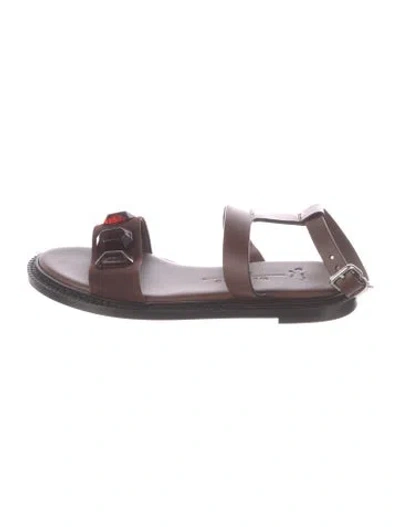 Pre-owned Max Mara Leather Sandals In Brown