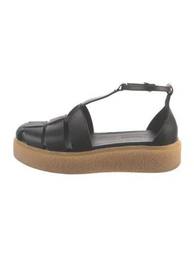 Pre-owned Max Mara Leather Sandals In Neutrals