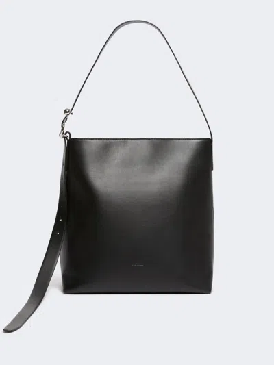 Max Mara Leather S-buckle Shopper Bag In Black
