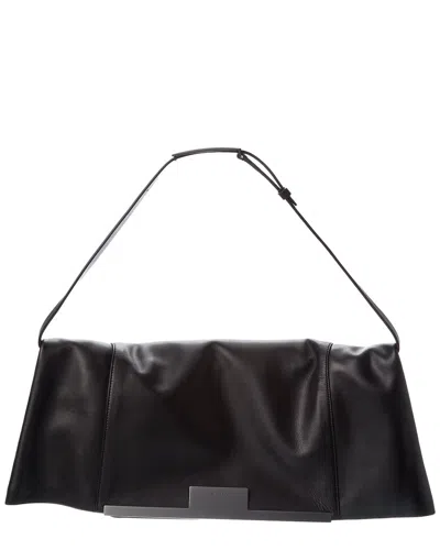 Max Mara Leather Shoulder Bag In Black