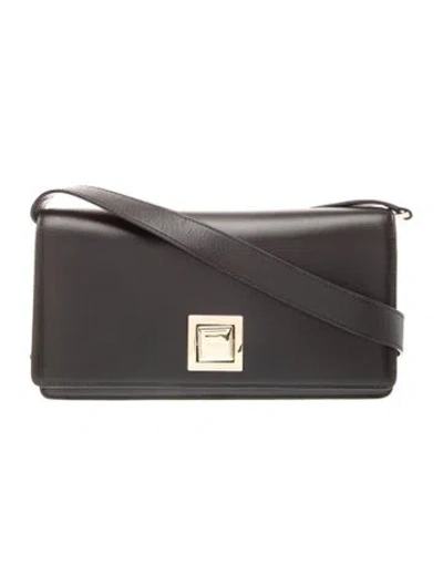 Pre-owned Max Mara Leather Shoulder Bag In Black