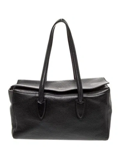 Pre-owned Max Mara Leather Shoulder Bag In Black