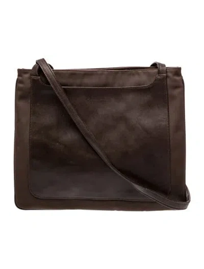 Pre-owned Max Mara Leather Shoulder Bag In Black