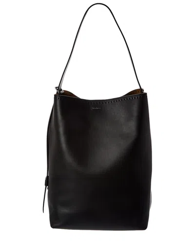 Max Mara Leather Shoulder Bag In Black