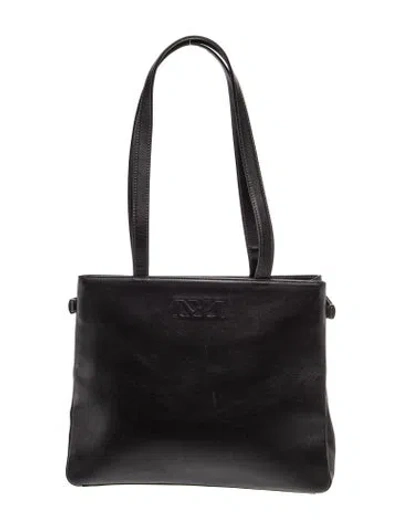 Pre-owned Max Mara Leather Shoulder Bag In Black