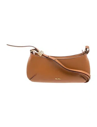 Pre-owned Max Mara Leather Shoulder Bag In Brown