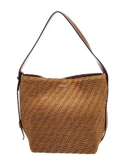 Pre-owned Max Mara Leather Shoulder Bag In Brown