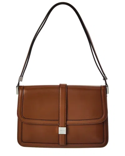 Max Mara Leather Shoulder Bag In Brown
