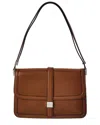 Max Mara Leather Shoulder Bag In Brown