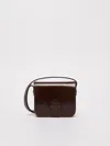 Max Mara Leather Shoulder Bag In Dark Bown