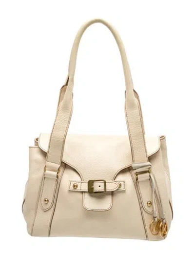 Pre-owned Max Mara Leather Shoulder Bag In Neutrals