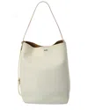 Max Mara Leather Shoulder Bag In White