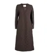 Max Mara Berta Leather-trimmed Quilted Shell Coat In Brown