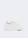 Max Mara Round Head Leather Sneakers In White