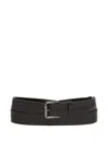 Max Mara Extra Long Belt With Double Loop Design In Black