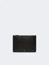 Max Mara Leather Tablet Sleeve In Black