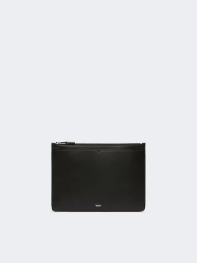 Max Mara Leather Tablet Sleeve In Black