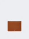Max Mara Leather Tablet Sleeve In Brown