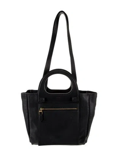 Pre-owned Max Mara Leather Top Handle Bag In Black