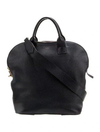 Pre-owned Max Mara Leather Top Handle Bag In Black