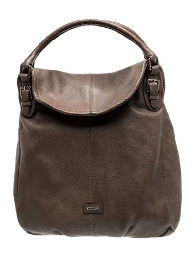 Pre-owned Max Mara Leather Top Handle Bag In Brown